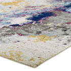 Modway Entourage Adeline Contemporary Modern Abstract Area Rug - 8 ft W x 10 ft L - Blue Grey Yellow Ivory Pink-High-Density / Machine-Woven