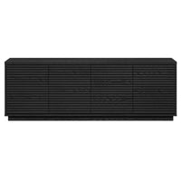 Hudson&Canal Tullis TV Stand for TV's up to 78" - Black Grain-A transitional design accommodates TVs up to 78" for your entertaining space