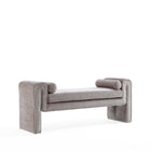 Manhattan Comfort Concord 59" Modern Chenille Upholstered Bench - Dove-Made to Last. Commercial Grade Product