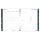 Blueline 17 Months Weekly/Monthly Planner - August to Dec - 11" H x 8"-1/2" W - Flower Design - English-Holidays