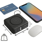 Uncaged Ergonomics - 7-en-1 chargeur sans fil magnétique portable 10 000 mAh - Noir-Puissance qui voyage : Compact (3,25, 3,25, 1,25"), léger (0,6 lb), se glisse facilement dans votre main ou votre poche.