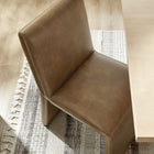 Modway Emory Vegan Leather Dining Side Chair - Canyon-Non-Marking Foot Pins