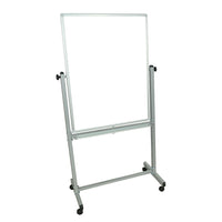 Luxor 30" x 40" Mobile Whiteboard, (MB3040WW)-Designed for use in classrooms, boardrooms, and more, the 30 x 39.5" Luxor MB3040WW Mobile Magnetic Reversible Whiteboard is a dual-sided magnetic whiteboard with four casters for enhanced mobility.