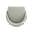 Manhattan Comfort - Gracie tabouret de bar moderne 22" en similicuir rembourré - pierre et noir - lot de 2-22 po L x 23 po l x 41,1 po H