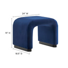 Modway - Koda Performance Velvet Tabouret en cascade - Noir Bleu Nuit-Conception des cascades