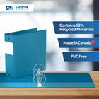 Davis Group Premium Economy Binder - Round Ring - 3" - Turquoise Blue - 6 Pack-Ideal for Conferences, Reference, Colleges & Universities