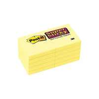 Post-it Super Sticky 1-7/8" x 1-7/8" - Canary Yellow Notes - 900 sheets - 10 Pack-Revolutionary adhesive technology ensures your notes will stick securely to more surfaces