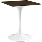 Modway Lippa 24" Square Wood Dining Table - Walnut-Modern Dining Table
