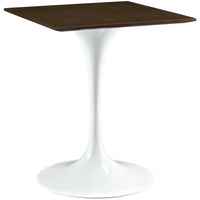 Modway Lippa 24" Square Wood Dining Table - Walnut-Modern Dining Table