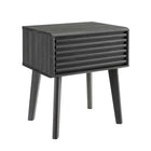 Modway Render End Table - Charcoal-Mid-Century Nightstand