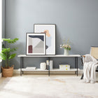 Manhattan Comfort Celine 70.87" Modern Console Table - White-Top Board Made of High Quality Manufactured Wood with Veneer