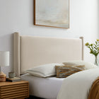 Modway Rael Performance Velvet Full Headboard - Alabaster-Upholstered Posts
