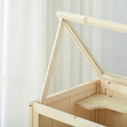 PawHut 31.5"H Fir Wood Hamster Cage-Color: Natural wood