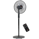 HOMCOM 51" H Pedestal Fan with Tilted Head and Timer for Bedroom - Black-Features 3 speeds (High, Medium, Low) 