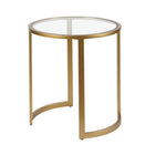 Hudson&Canal Mitera 20"W Round Side Table - Brass-A modern contemporary design for your living room, bedroom, and more