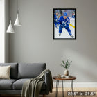 Matthew Knies Toronto Maple Leafs - Framed Canvas - 22" x 31"-Ready to hang - arrives fully assembled