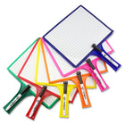KleenSlate Customizable Handheld Whiteboards with Clear Dry Erase Sleeves & Markers - 24 Pack-Markers conform to CPSIA and ASTM D-4326 Standards