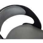 Armen Living - Shelly Tabouret de Bar Pivotant de 66 cm de Hauteur de Comptoir en Similicuir Gris et Bois Noir-7