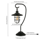 Hudson&Canal - Lampe de table nautique Bay de 56 cm de haut avec abat-jour en verre et métal - Bronze noirci/transparent-Dimensions du produit : 7" L x 11" l x 22" H