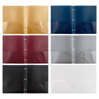 JAM Paper - Chemises POP colourées en plastique - chemises durables à 2 pochettes avec perforation 3 trous - couleurs professionnelles assorties - 6/paquet-Dimensions : 9,5 x 11,5 pouces | Accueille facilement des documents de 8,5 x 11 pouces.