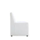 Manhattan Comfort - Lot de 2 chaises de salle à manger modernes Anna Square 48 cm, revêtement en similicuir crème-Conçu pour durer Produit de qualité commerciale