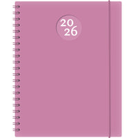 Socadis W. Maxwell 2026 Kibo Daily Planner - 8.5" x 11" - Pink - Bilingual-January to December 2026