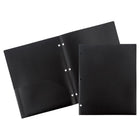 JAM Paper Plastic 2 Pocket POP Durable Folders with 3 Hole Punch - Assorted Professional Colours - 6 Pack-5