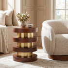 Zuo Marigot Side Table - Walnut-Maximum Weight Capacity: 65