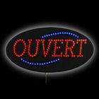 Cosco Open LED Window Sign - 20" x 11.2" - French Text-Designed for indoor window display, the 20" x 11.2" size is ideal for storefronts, offices, and retail environments