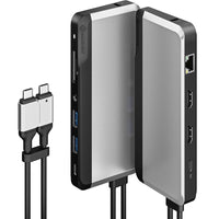 ALOGIC - Station d'accueil USB-C Super Dock 10 en 1 avec double écran 4K 60 Hz - GRIS SPACE-Prise en charge double 4K à 60 Hz : le Super Dock prend en charge deux écrans à des résolutions allant jusqu'à 4K UHD 60 Hz connectés aux deux sorties HDMI 2.0