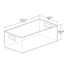 Azar Narrow Storage Tote Bin With Handle - 5.12" x 6.5"x 16.14" - Clear - 4 Pack-Durable plastic construction for reliable everyday use