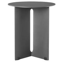 Modway Tecton Outdoor Patio Aluminum Side Table - Charcoal-15 Inch Patio Side Table