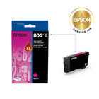 Epson T802 Ink Cartridge - High Capacity - Magenta-Worry-free handling - smudge, fade and water resistant prints 