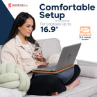 ShoppingAll Lap Desk Beanbag Book Holder Cushion Pillow Stand - Grey-Ergonomic & Strain-Free Reading: Designed to reduce wrist and neck strain, this stand elevates books and devices to a comfortable height, promoting better posture and a more enjoyable reading experience.