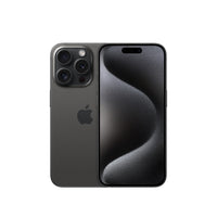 Apple - iPhone 15 Pro 6,1 po ecran Liquid Retina - 1 To - Titane noir - Bell et Virgin Plus-Force Titanesque : iPhone 15 Pro. Design robuste et léger en titane de calibre aérospatial avec dos en verre mat texturé. Face avant en Ceramic Shield plus solide que le verre de n'importe quel téléphone. Et résistance à l'eau, aux éclaboussures et à la poussière