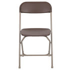 Flash Furniture Hercules Series 800 lb. Capacity Premium Plastic Folding Chair, Brown, 4 Pack-Brown Plastic