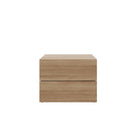 Nexera James Nightstand With 2-Drawers - Brown Oak-2 convenient storage drawers on solid metal slides