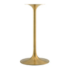 Modway Lippa 28" Round Wood Bar Table - Gold White-Non-Marking Felt Pad