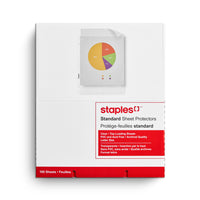 Staples Letter Size Clear Sheet Protectors - 100 Pack-Letter size