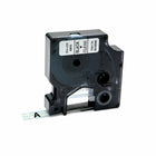 DYMO D1 Label Maker Tape - 12mm (1/2") Black on Clear-Self-adhesive durable polyester