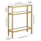 Hudson&Canal Sivil 22"W Console Table - Brass-9
