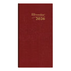 Brownline 2026 Traditional Daily Pocket Planner - 6" x 3-1/8" - Assorted Colours - English-Telephone and address section