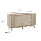Modway Eudora 60" Sideboard - Oak-Adjustable Shelves