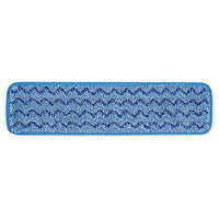 Rubbermaid Commercial 18" Microfiber Wet Pad - Blue - 12 Pack-Hhygen 18  microfiber wet pad blue