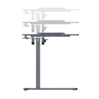 Uplite Height Adjustable Mobile Desk - Sit-Stand Tilting Overbed Table with Wheels - Black-The L-shaped base with hidden casters ensures stability and minimizes the risk of tipping