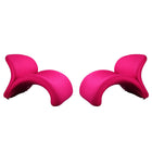 Manhattan Comfort - Rosebud fauteuil d’appoint moderne de 30,3 po en mélange de laine, rembourré, fuchsia, lot de 2-Chaise d’appoint de salon abstraite moderne, parfaite pour une utilisation dans un salon pop. Ensemble de 2