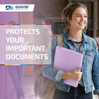 Davis Group - 1" 3-Ring Economy View Binder - Round Ring - Lavender-Clear overlay on front cover, spine & back