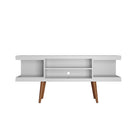 Manhattan Comfort Utopia 53.14" Modern TV Stand - White Matte-Mid-Century Modern Free Standing TV Stand for Living Room and Bedroom use