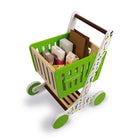Janod - Chariot de courses en bois Marché vert-Conception robuste avec poignée en bois facile à saisir.