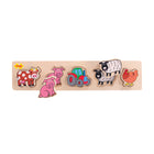 Bigjigs Toys - Puzzle de ferme à soulever et à assortir en gros morceaux-Mélanger et assortir des pièces rondes stimule la créativité et l'imagination